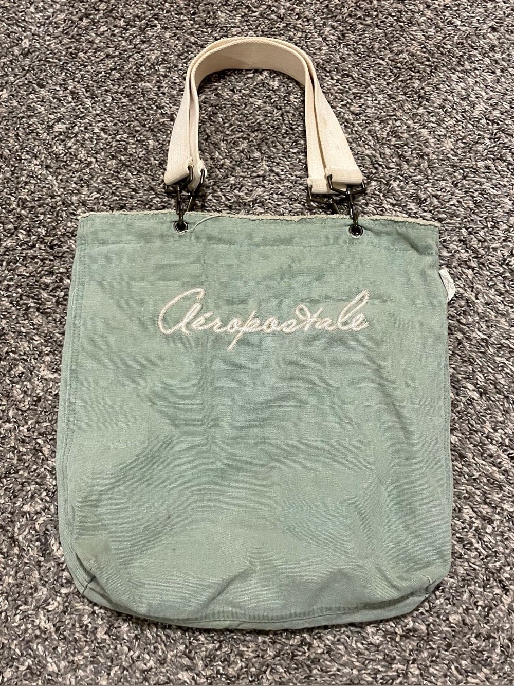 2000s Y2K Aeropostale Aero Tote Shoulder Embroidered Logo Bag NY Style